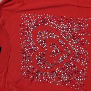 3/4 length shirt from Kohl's department store pink coral shade with sequins